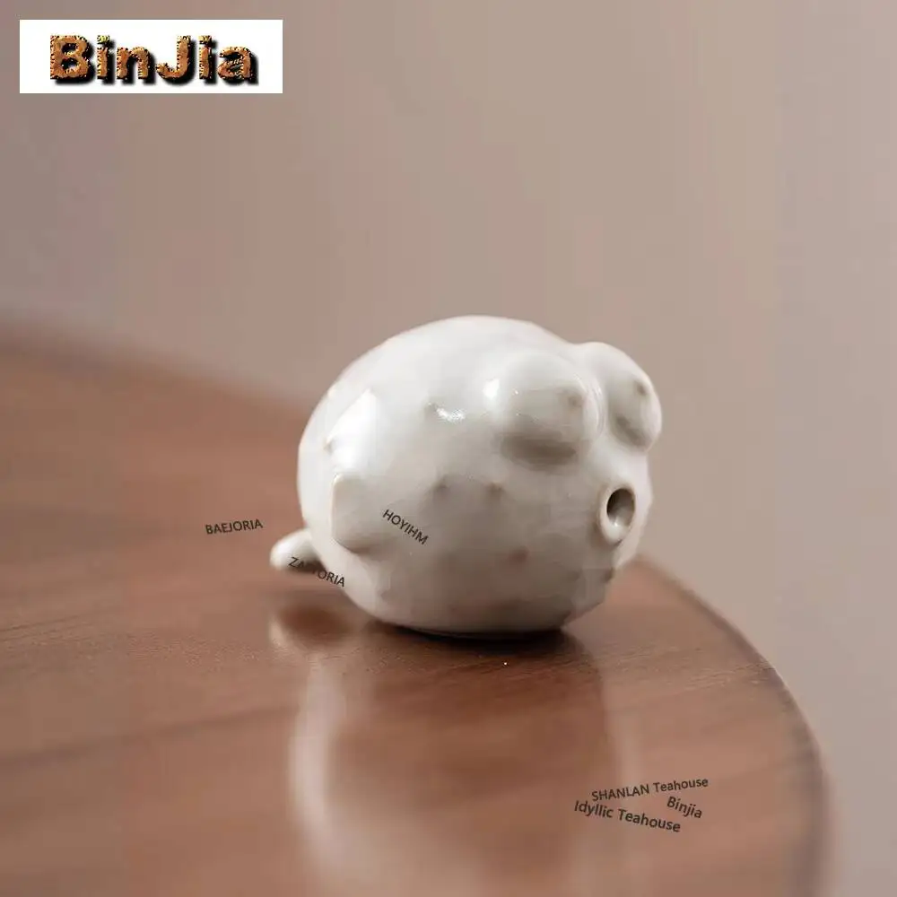 Ge Kiln Ru Kiln Cute Bubble Fish Tea Pet Creative Flowerpot Landscaping Tea Figurine Play Toys Tea Statue Ornaments Tea Ceremony