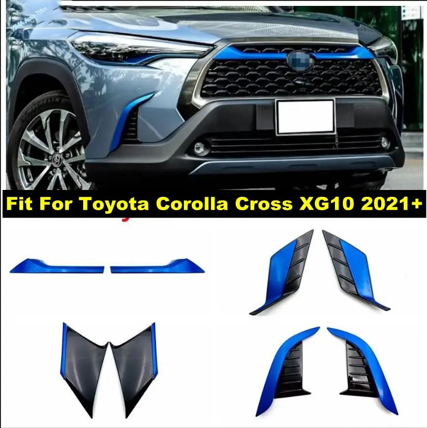 

Car Front Grille Strip / Rear Fog Light Lamp / Pillar C Sequins Cover Trim Accessories For Toyota Corolla Cross XG10 2021 - 2024