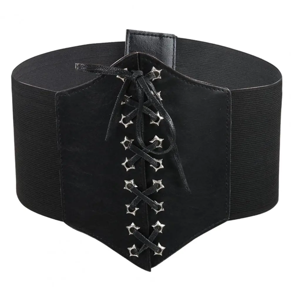 Women Body Decoration Belt Stylish Women's Elastic Corset with Lace-up Detail Adjustable Wide Belt in for Slimming for Women