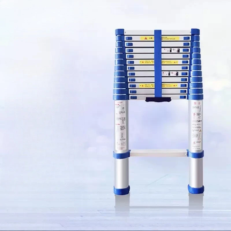 

Heavy Duty Aluminum Telescoping Ladder, Foldable Extension Step Stool for Home, Portable Bamboo Joint Ladder for Loft & Worksite
