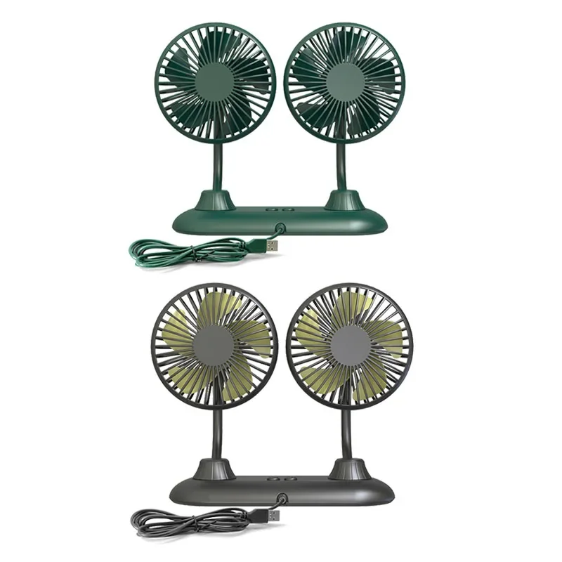 12/24V Car Mini Usb Fan 5V 1A Three-Gear Adjustment Vehicle Air Cooler 360 Degree Rotating Cooler Summer Cooling Machine