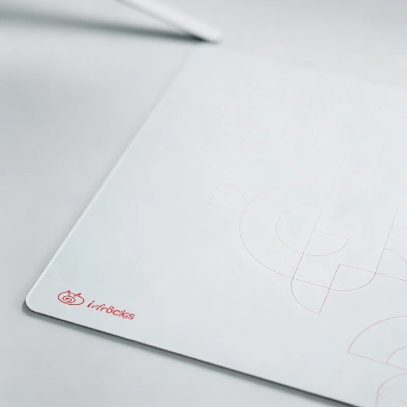 LeleDesign Tempered Glass Mouse Pad Customized Minimalist Line 6color Printing 4mm Height Anti-slip Bottom Glue Mouse Pad Gift