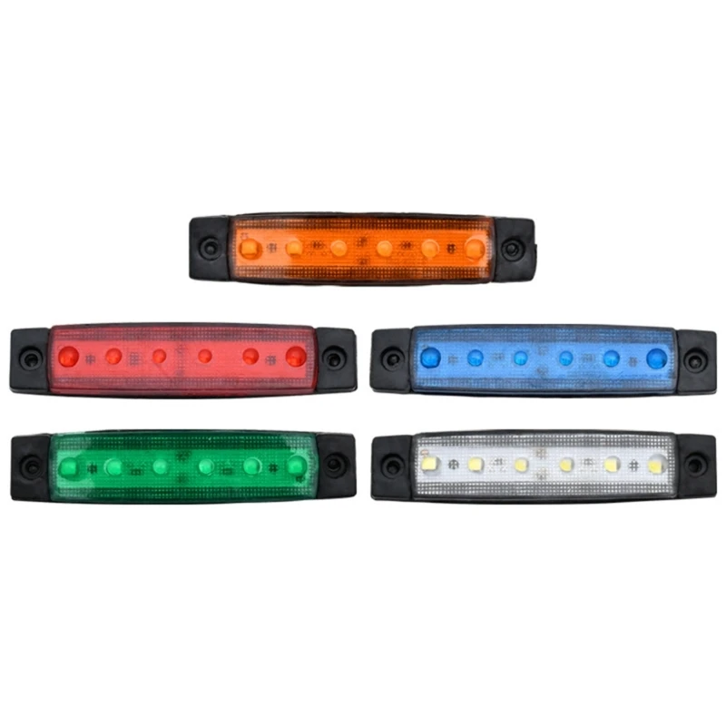 

6 LED Side Marker Lights Side Front Rear Tail Clearance Lamp Marker