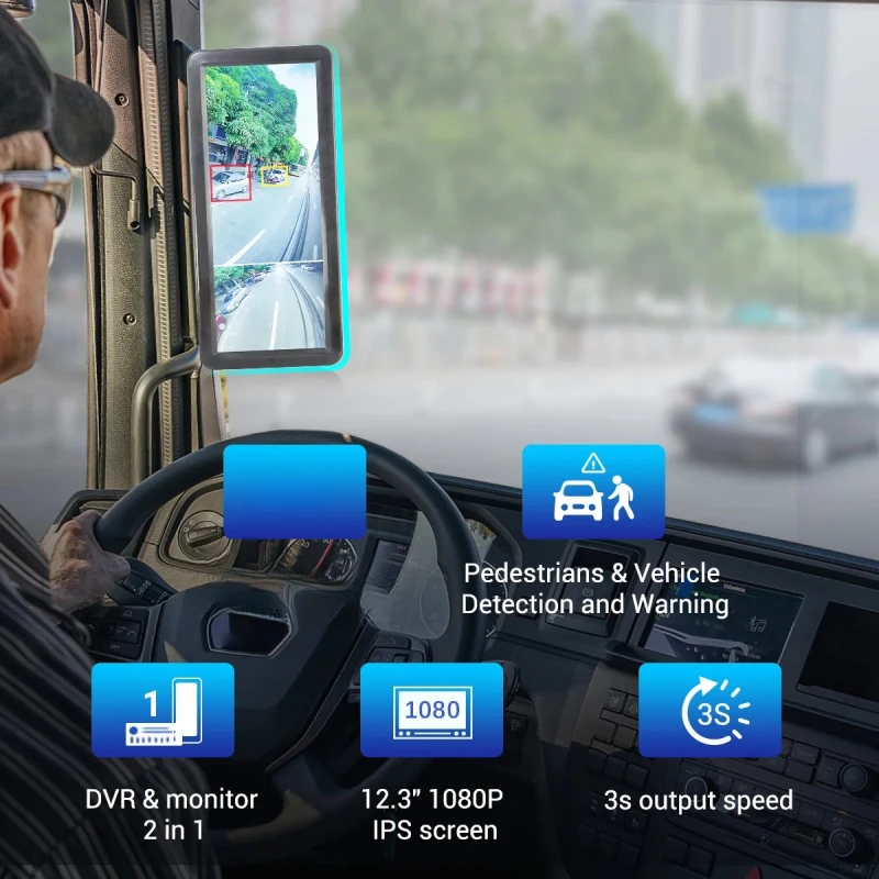 Blind‑Spot Detection Electronic Side‑Mirror Assembly Exterior Body Parts