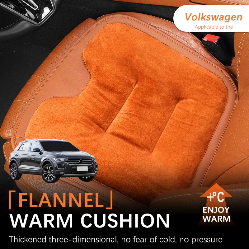 Winter Warm Car Seat Cover Cushion Plush Pad Protector Mat Soft Comfortable Wear-resistant For Volkswagen T-roc Interior