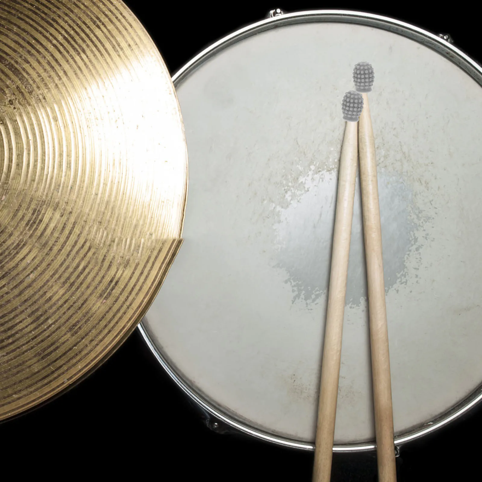 

4pcs Drumstick Silicone Tips Practice Percussion Drumstick Tips Mute Covers Ends Accessories Instrument Musical