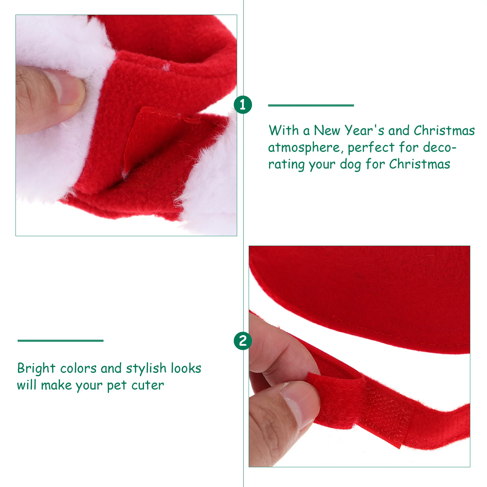 

1 set Christmas Pet Headband Dog Xmas Hair Clasp Red Green Antler Design Holiday Party Decor For Cats Dogs Pet Christmas