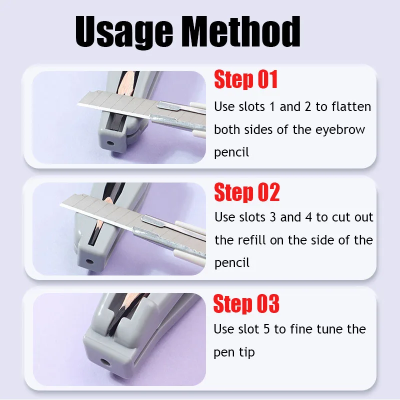 1 stücke Microblading Holz Augenbraue Bleistift Spitzer Wasserdicht langlebige Semi Permanent Tattoo Make-Up-Tools – Detail 4
