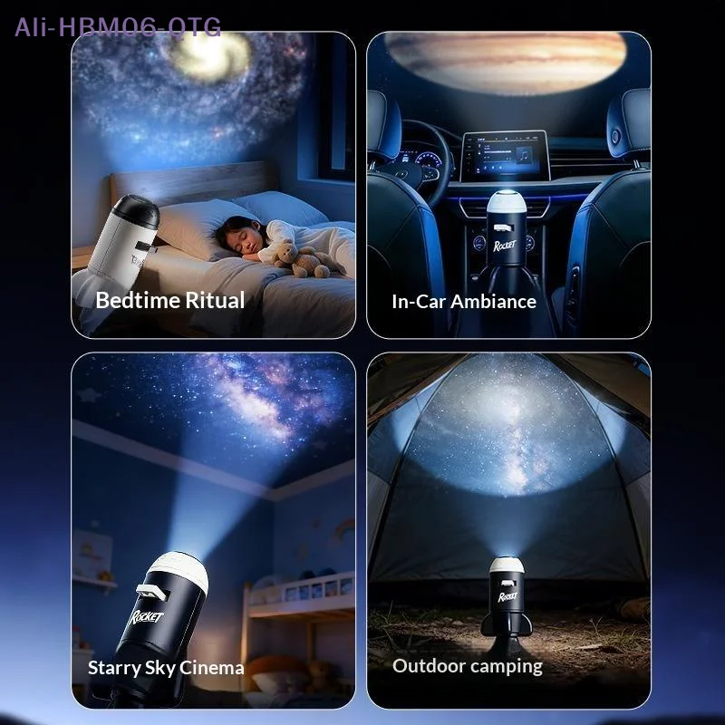 *Mini USB galaxy Projector Night Light 360° Rotate Night Light Lamp With Random 6 Sky Projector Films Home Starry Sky Projector