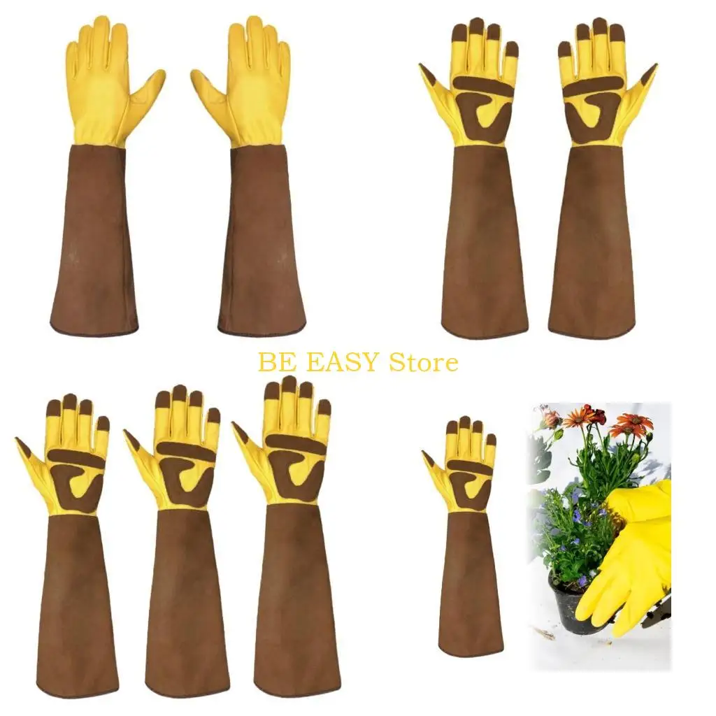

E28f 1 Пара длинные садовые перчатки Thorn Proof Rose Cranting Custer Garden Gloves Долгость для розы для мужчин женщин