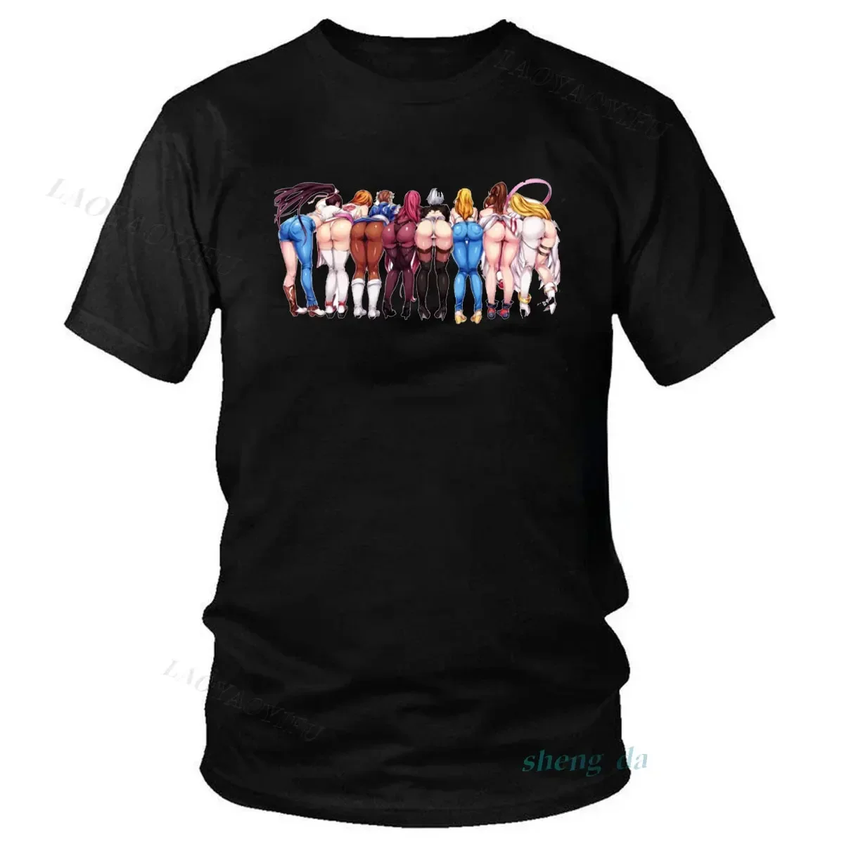 100% قطن ملابس مخصصة انمي ياباني Waifu تي شيرت للرجال Otaku s طباعة Ahegao هنتاي تي شيرت مثير بيكيني الفتيات الصبي بلايز