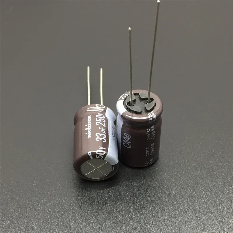 5PCS/50PCS 33uF 250V 33 uF NICHICON CA Series 12.5x20mm High ripple current Long Life 250V33uF Aluminum Electrolytic Capacitor