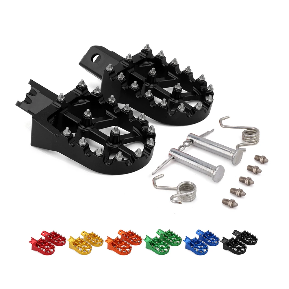 AliExpress JFGRACING Motorcycle Universal CNC Colorful Footpeg Footrest Foot Pegs For HONDA CRF XR 50 70 110 M2R SDG DHZ SSR KAYO Dirt Pit Bike Parts