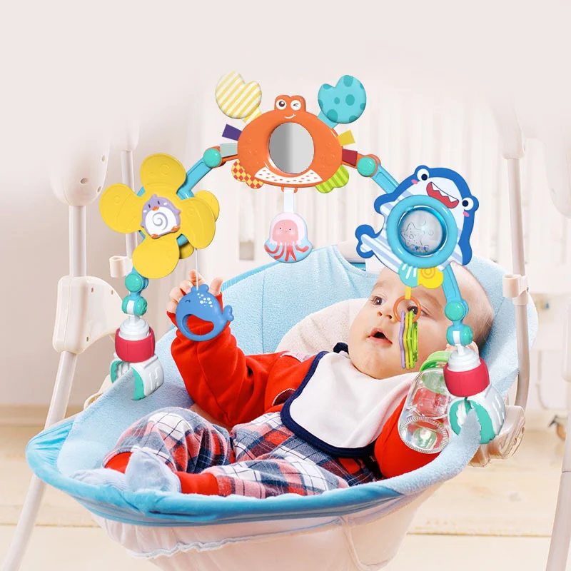 Baby Musical Crib Mobile Stroller Newborn Sensory Toys 0-12 Months Bed Bell Rattles Educational Toys Montessori Development