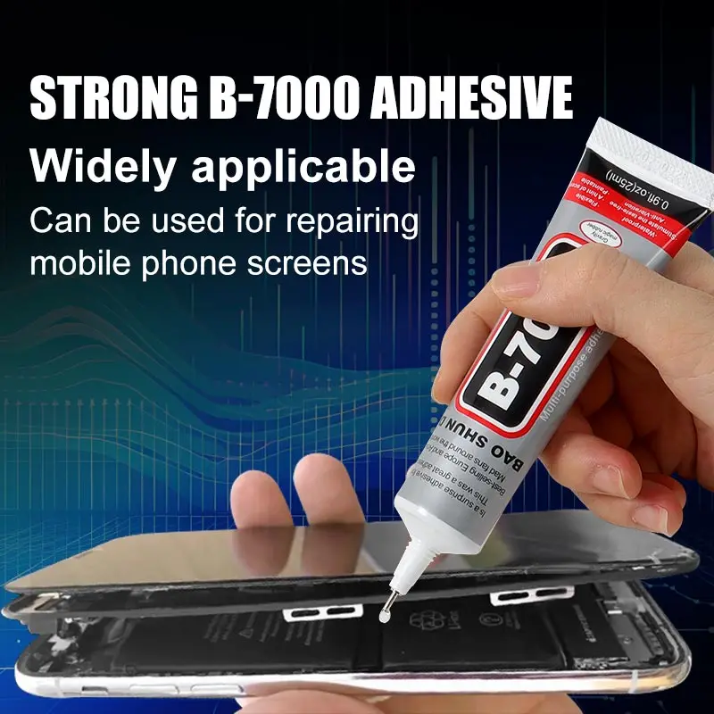 B7000 Glue, Glue for Mobile Phone Screens, Suitable for Jewelry, House Building Models, Dried Flowers, Wooden Frames, Fabrics, Cardboard, Wool Materials, Anti-Clogging Design, 110ml