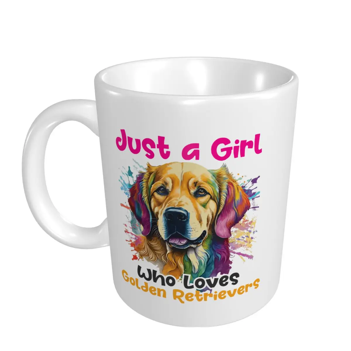 Mark Cup Mug Just A Girl Who Loves Golden Retrievers Dog Canine Lover Coffee Mugs Tea Milk Water Cup Travel Mugs For Office Home image 2