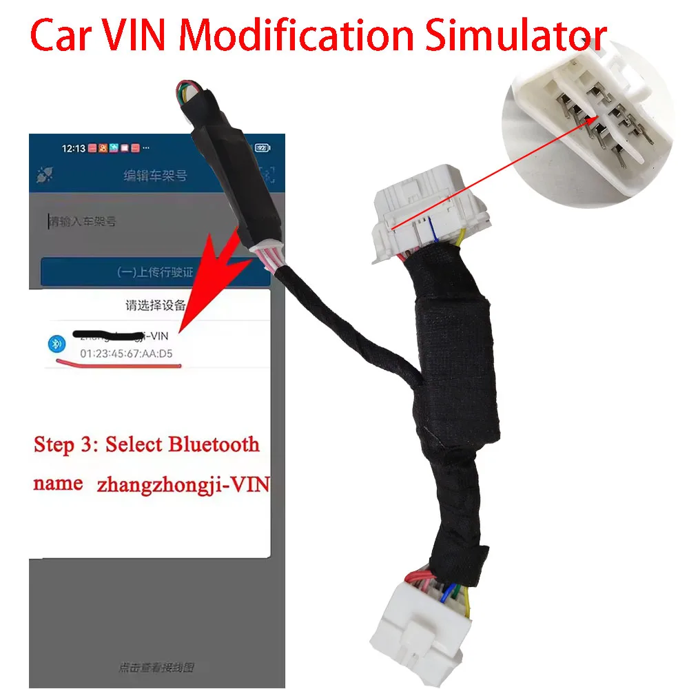 

Frame Number Modification Car VIN Modification Simulator 17 Digit OBD Simulator Work with Android App