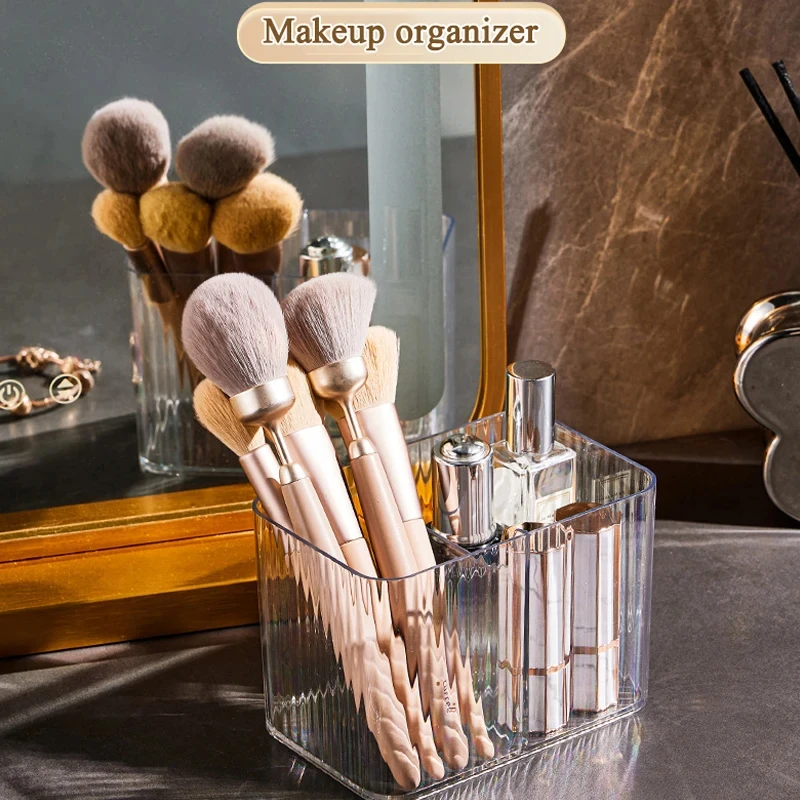 Transparent Acrylic Cotton Swab Storage Box Desktop Dust-Proof Makeup Removal Cotton Lipstick Cosmetics Storage Organization