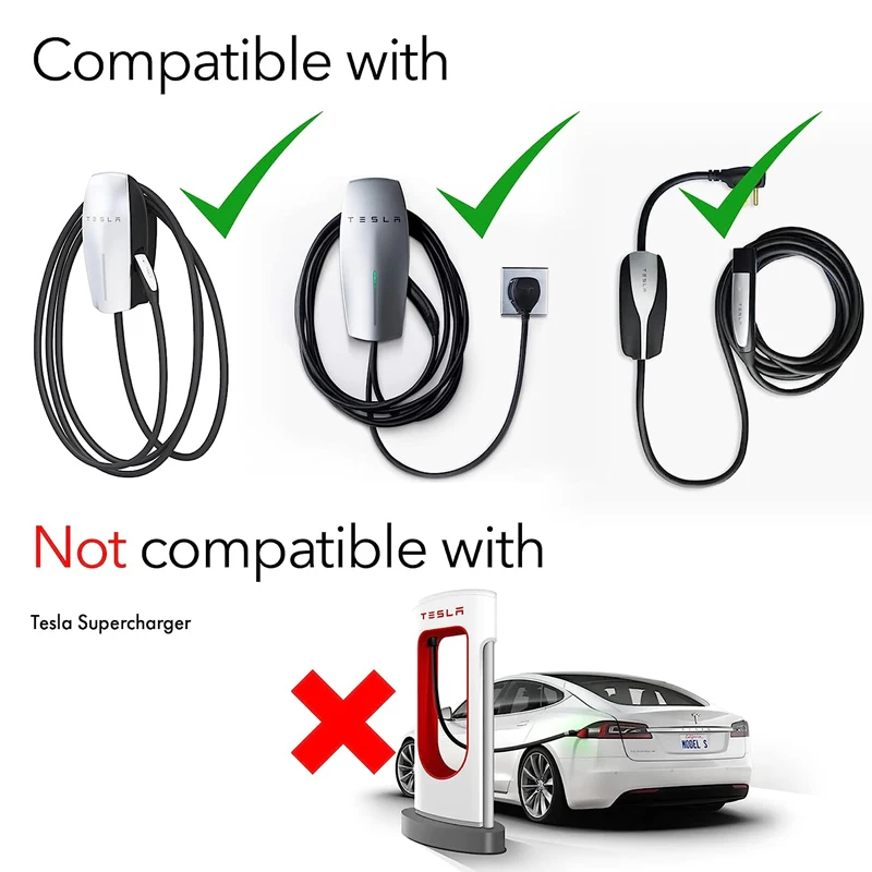 48A 110-240V 6M Electric Vehicle Charging Extension Cable for Tesla Model Y 3 X SNACS Plug Cable Level 1&2 EV Charger Connector