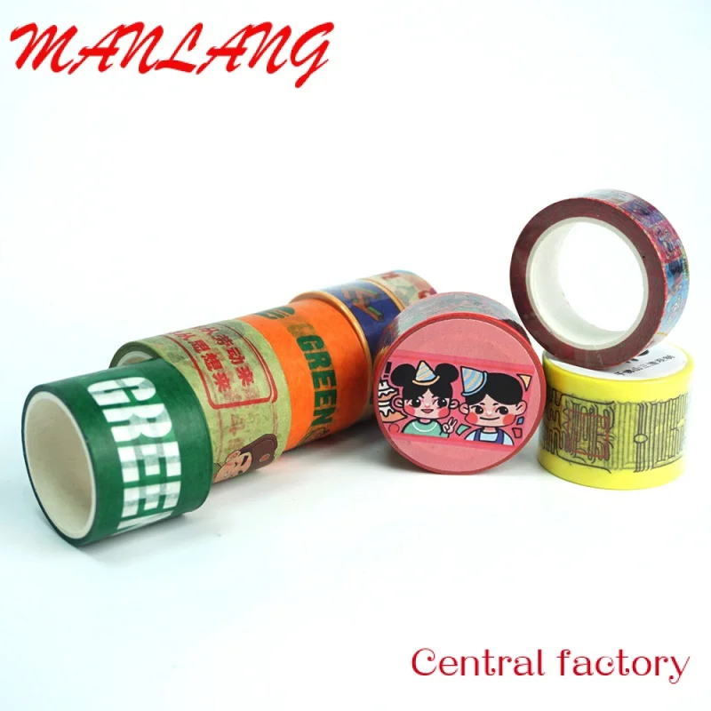 Custom  Hot Selling Tape Personal Design Self Adhesive Color Decoration Masking Paper Washi Tape Custom Printed