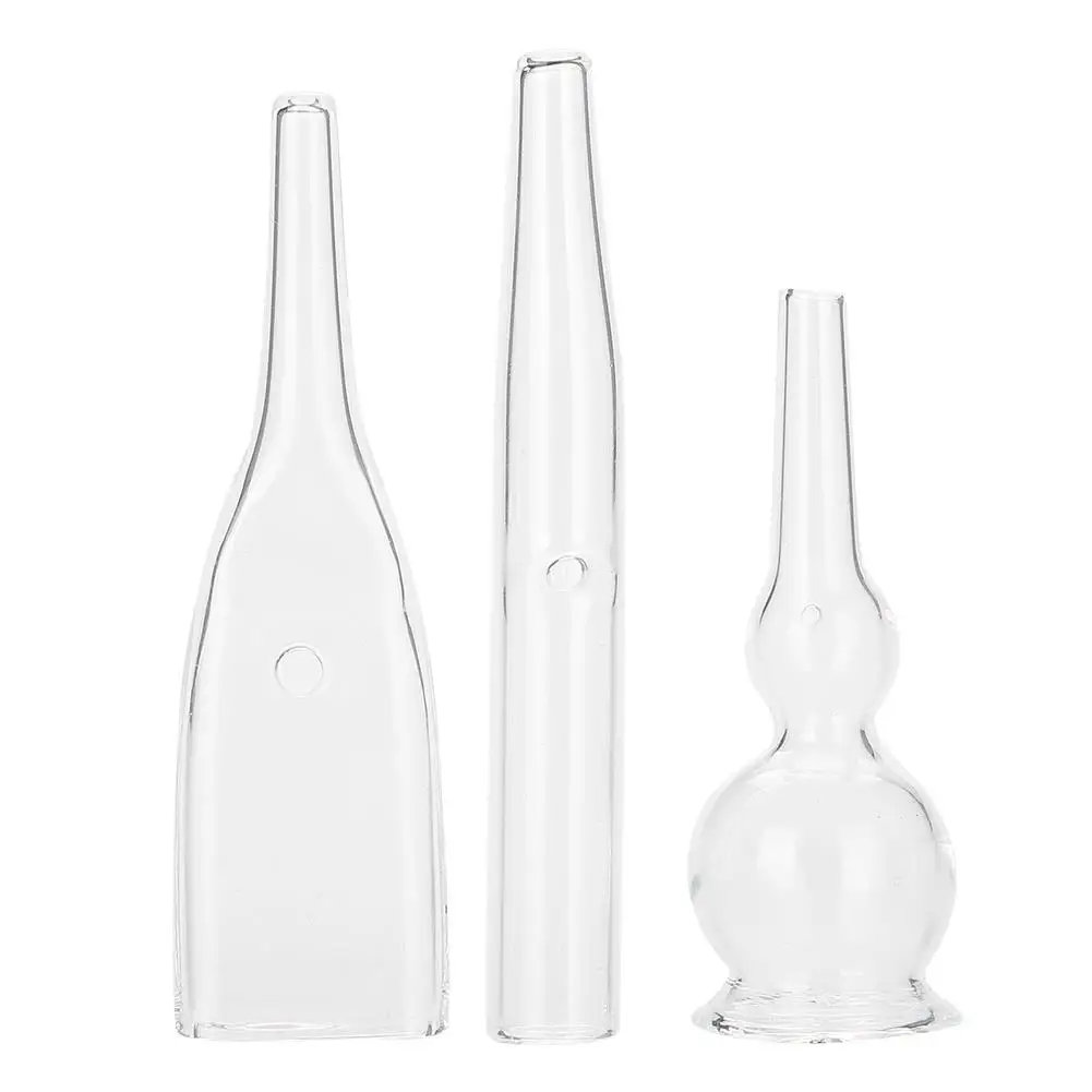 3pcs Blackhead Removal Glass Pipes Set - Vacuum Suction Facial Pore Cleanser Tool for Skin Care