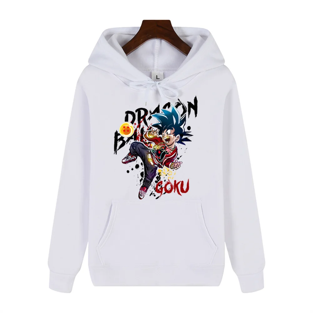 Creative Dragon Ball Goku print Autumn and Winter comfort thickened men's high quality casual fashion warm street hoodie