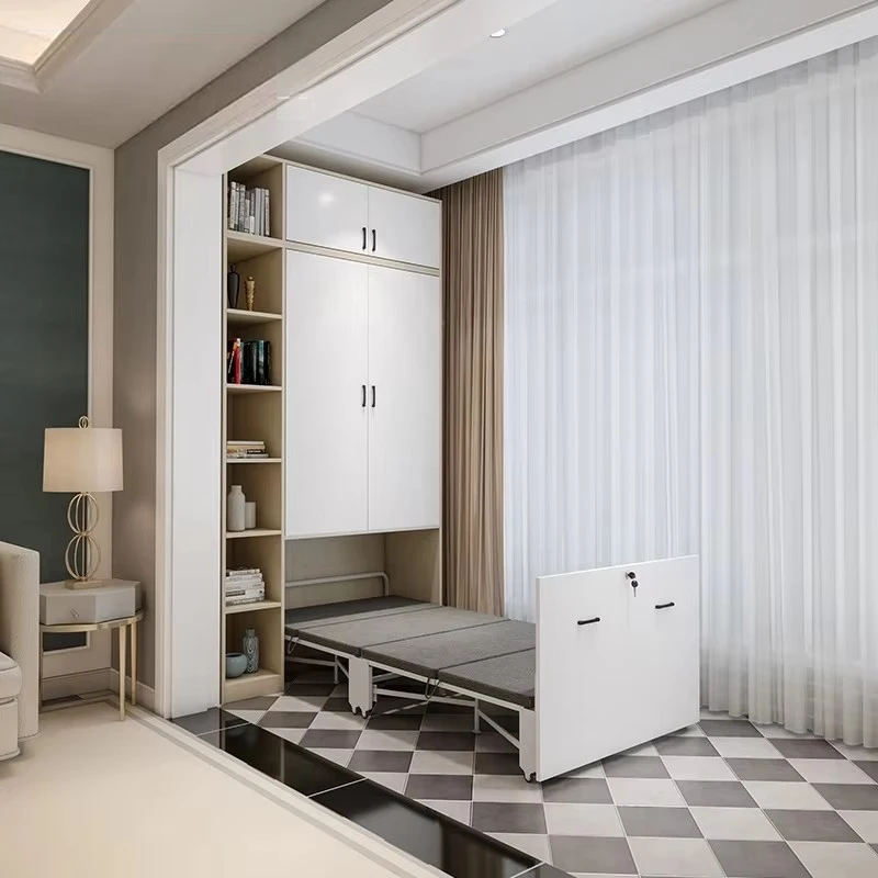 Customizable Extendable Wall Storage Murphy Bed Pull-Out Hidden Bed Cama Plegable De Pared  Folding Murphy Bed