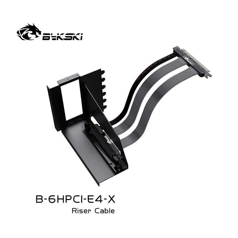 Bykski B-6HPCI-E4-X,Vertical Mounting GPU Extension Cable For Graphics Card,PCIE4.0x16 Full Speed,Video Card PCI Riser Cable
