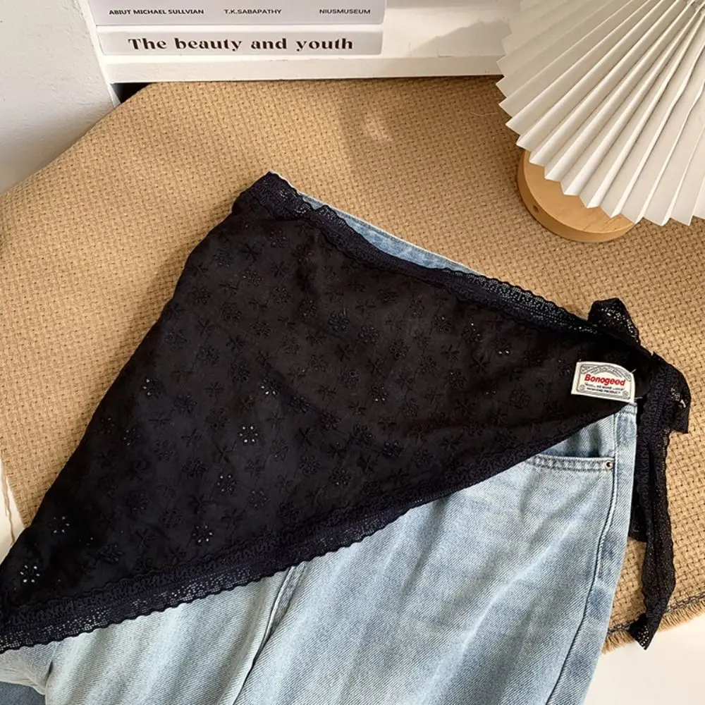 올 매치 스위트 레이스 하프 스커트 플라워 자수 하이 웨이스트 거즈 스커트 Y2K 레이스 업 아웃웨어 미니 스커트 매치 팬츠