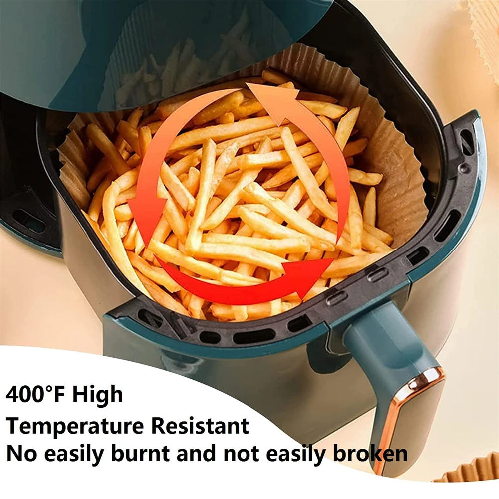 50/100/200pcs Air Fryer Disposable Paper Liner Non-Stick Air Fryer Parchment Paper Liners Baking Paper Filters For AirFryer