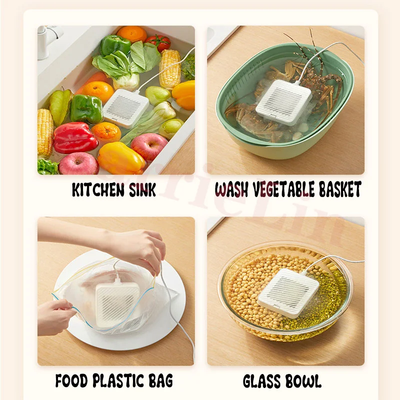 منقي بالموجات فوق الصوتية متعدد الوظائف مولد أوزون نشط مطهر تنقية الفواكه والخضروات المياه الغذاء