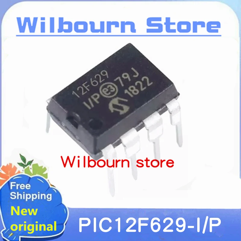 

10PCS~50PCS/LOT 100% NEW PIC12F629-I/P 12F629-I/P 12F629I/P PIC12F629 DIP-8