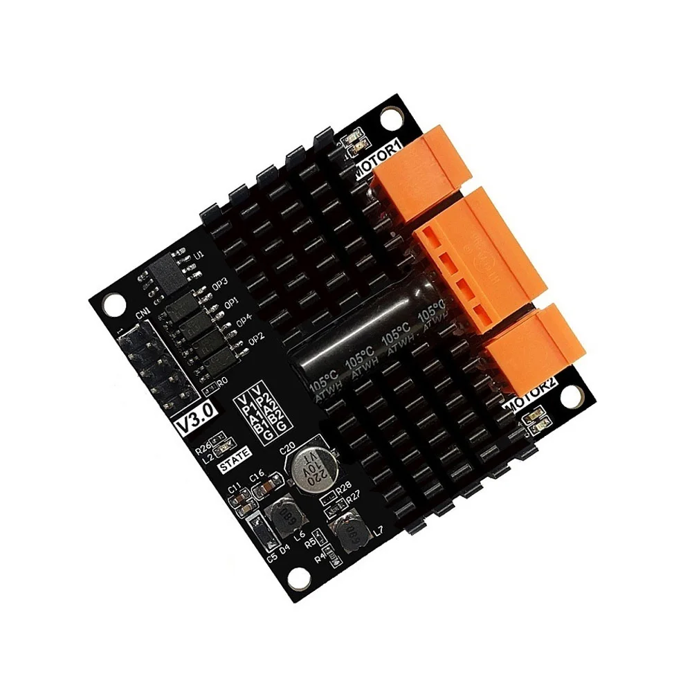 Dual Channel DC Motor Drive Module H Bridge Motor Driver Board Motor Speed Forward Reverse Rotation Controller More Than L298N