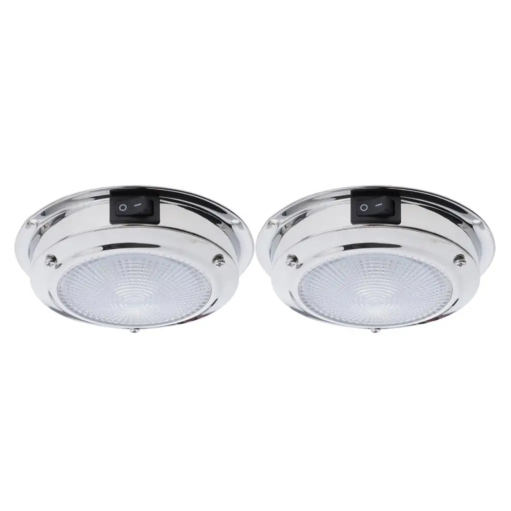 High Brightness Stainless Steel LED Dome Light Long Distance Illumination for Marine Yacht Caravan Trailer