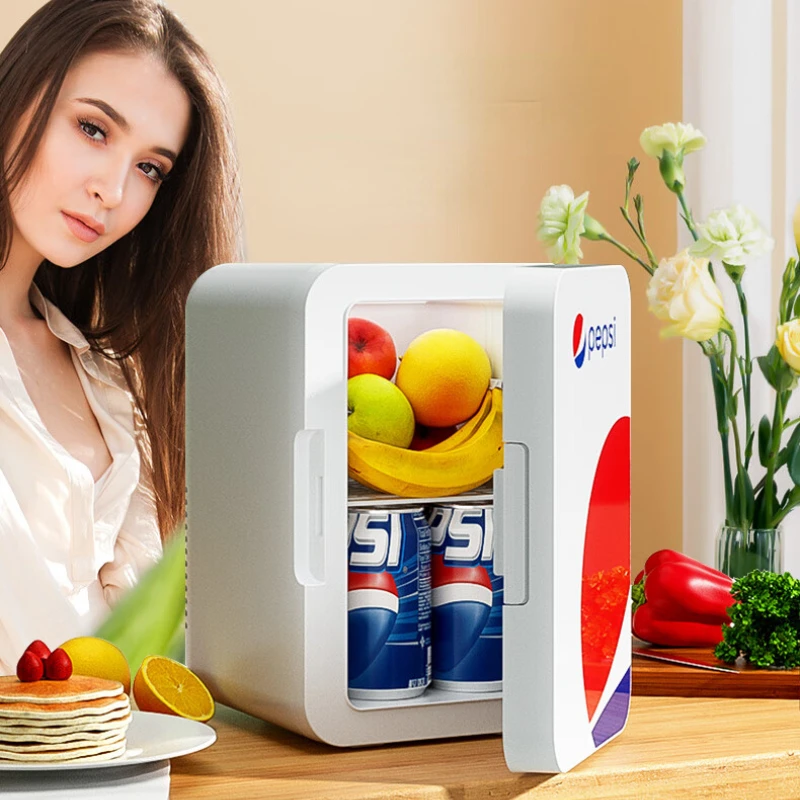 Car Refrigerator 8L Dual Use Home Mini Refrigerator Breast Milk Beauty Dormitory Office Heating and Cooling Box Camping