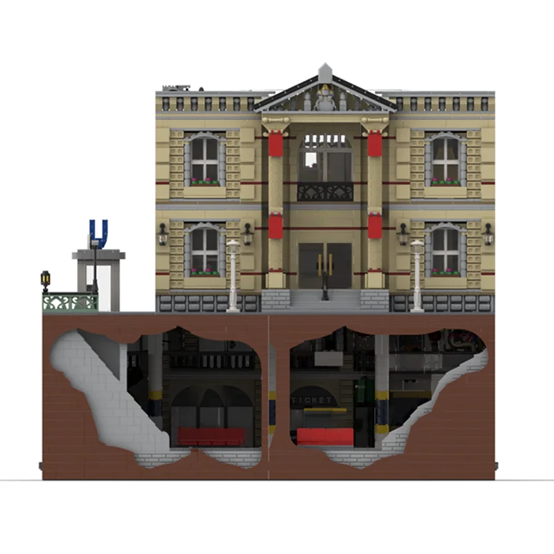 

11939pcs MOC Cityscape SubwayStationMall Modular Underground Hub DIY Model Building Blocks Birthday Toys Gift