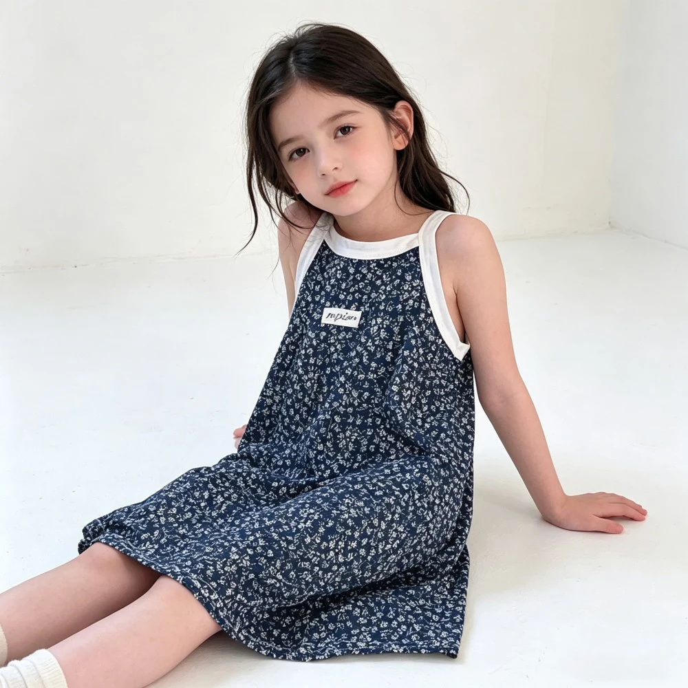 Summer Girls Dress Kids Sleeveless Baby Girl Nightdress Kids Pyjamas Nightgowns Vestidos Sundress Princess Children Dresses