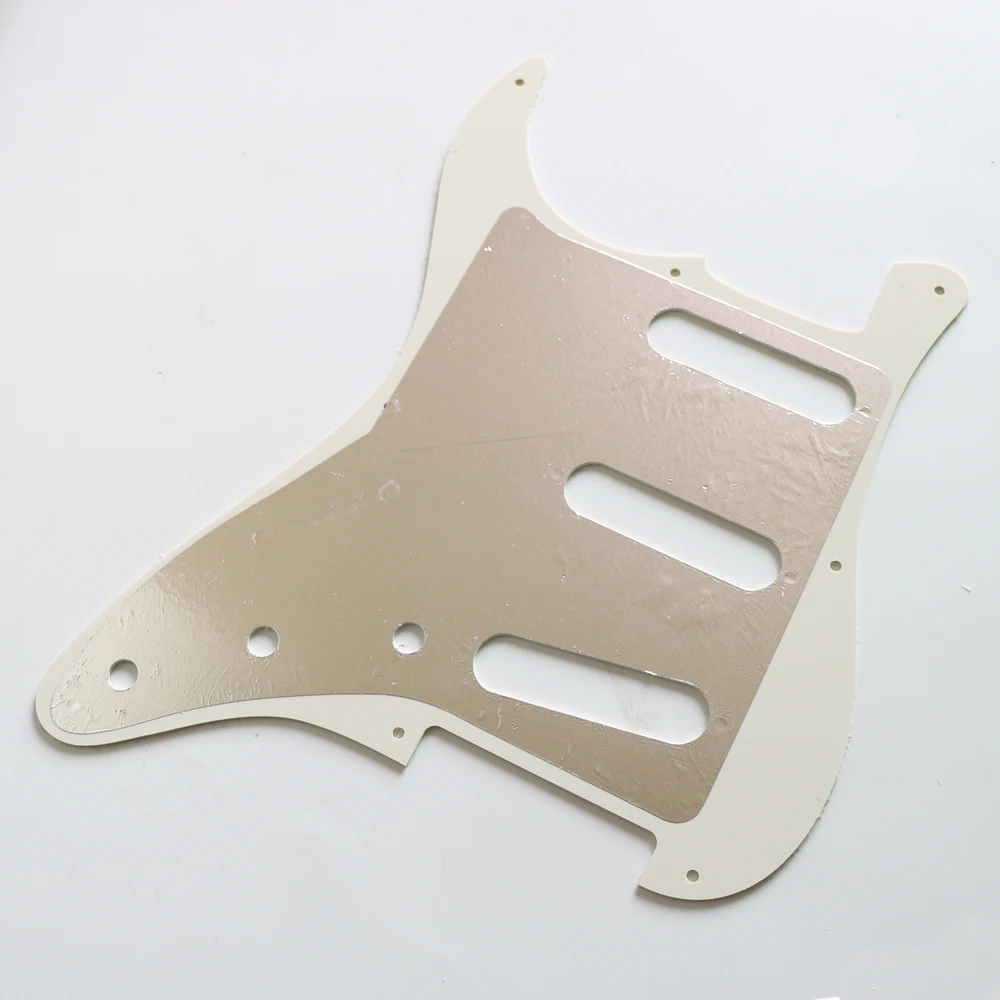 Donlis 1.6 مللي متر 1رقائق 57 قالب 8 ثقوب Parchment ST جيتار Pickguard للقيثارات SSS باللون الأبيض