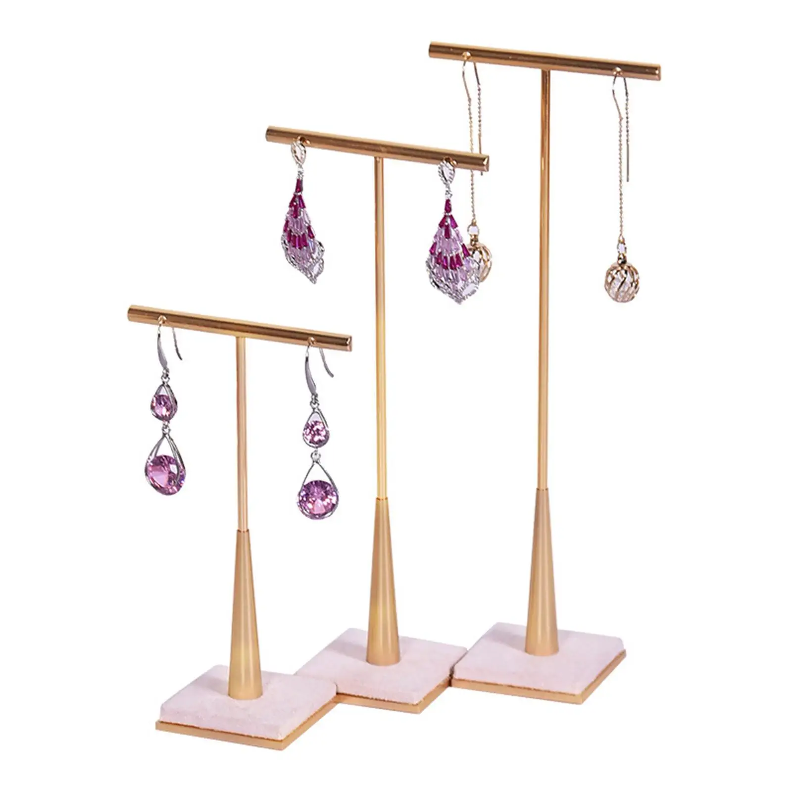 Elegant Earring Display Stand Magnet Base T Bar for Store Retail Countertop