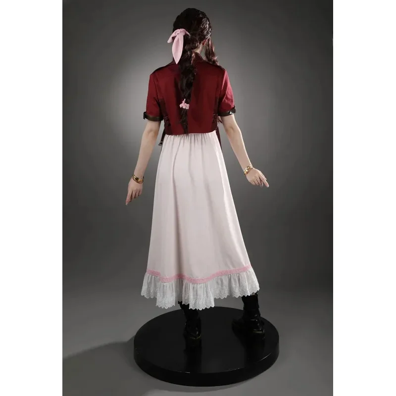 Fantasy VII Game FF7 Gainsborough Cosplay Costume Aerith Coat Dress Full Set and Individual Items Are Sold
