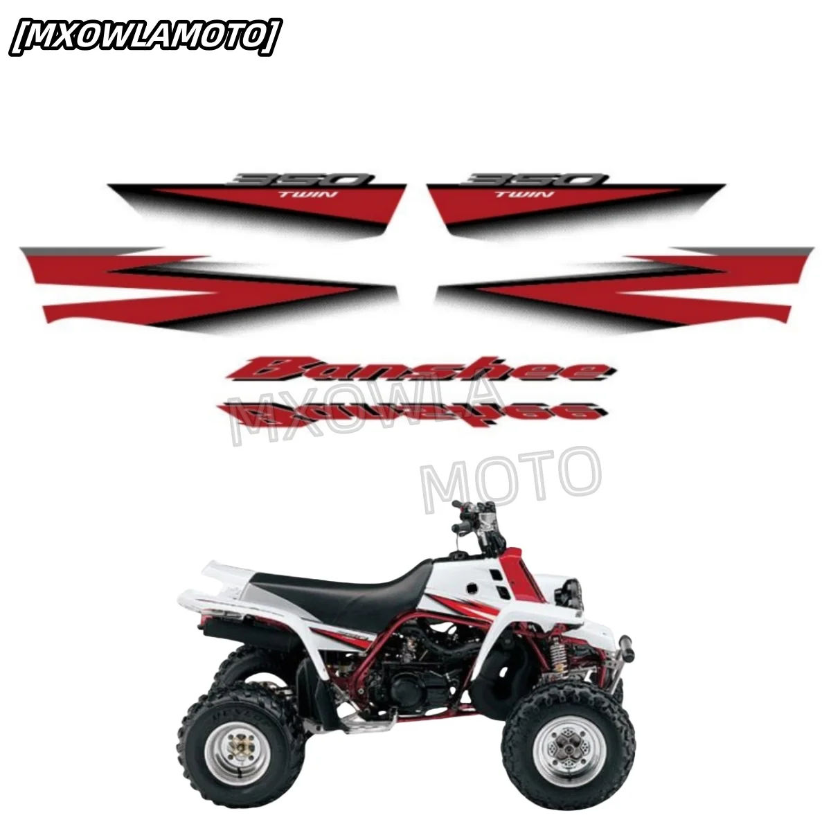 

High Quality Stickers for 2004 Banshee 350 Full Graphics waterproof Decals Kit