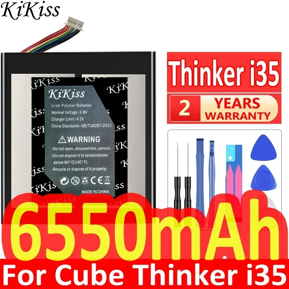 KiKiss Battery 6550mAh for ALLDOCUBE Cube Thinker I35 Tablet PC Kubi New Li Polymer