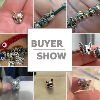925純銀狗狗吊墜,法鬥、雪納瑞、哈士奇、貴賓犬等犬種造型,串珠可搭配原創手鍊,DIY飾品製作 10 最佳銷售 歐洲珠子 - №10