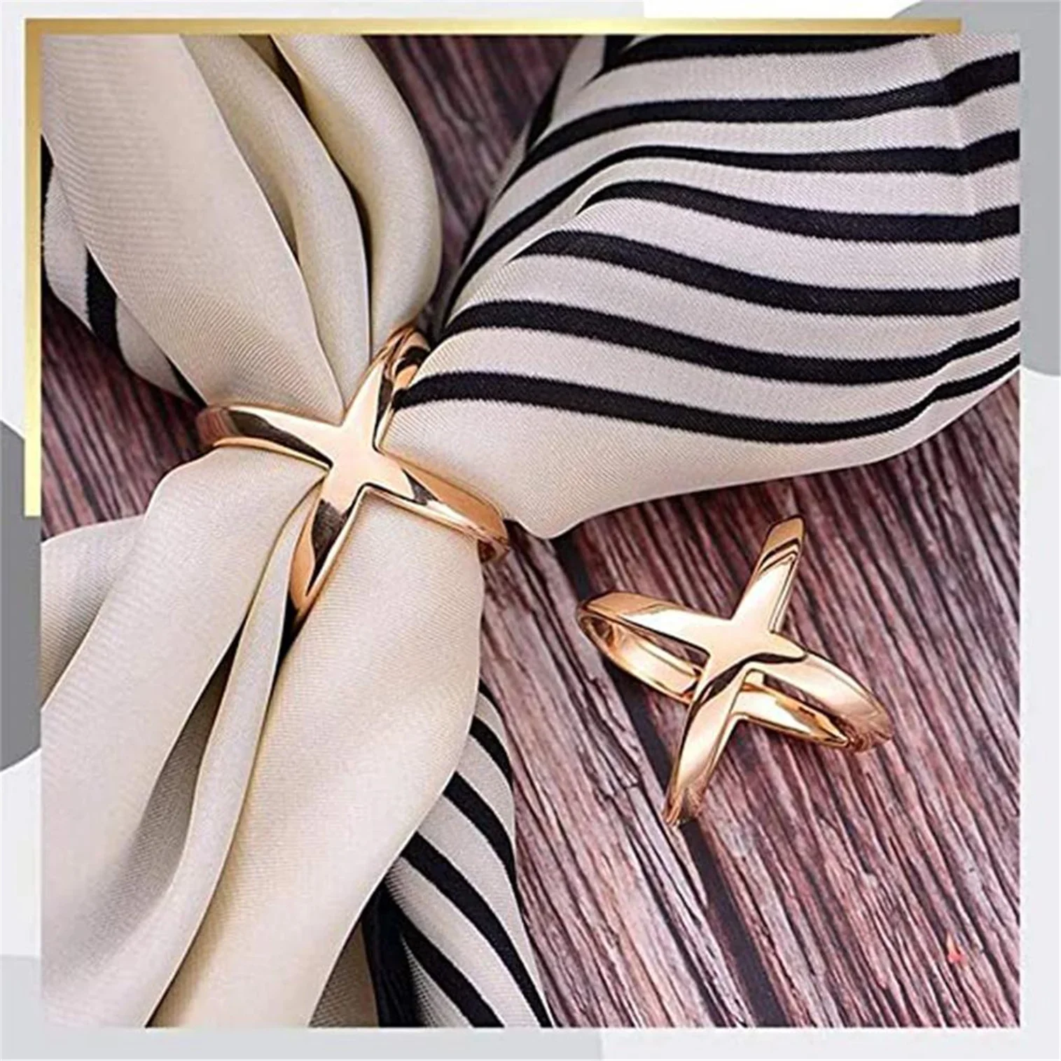 Multifunctional Silk Buckle Scarf Clothes Corner Knotted Button Fashion T-Shirt Shirt Hem High-Grade Buckle - Detail 1