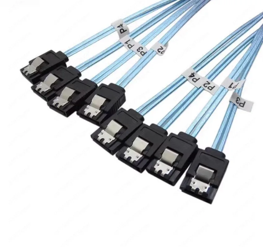 Server NAS Cable High Quality  SATA 3 6Gbps X 6  Speed Serial Port Data Line