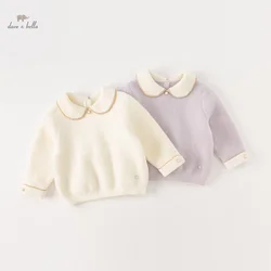 Dave Bella 2023 New Autumn Winter Girls Baby Children Top Knitted Sweater Pullover Fashion Casual Sweet DB4237325