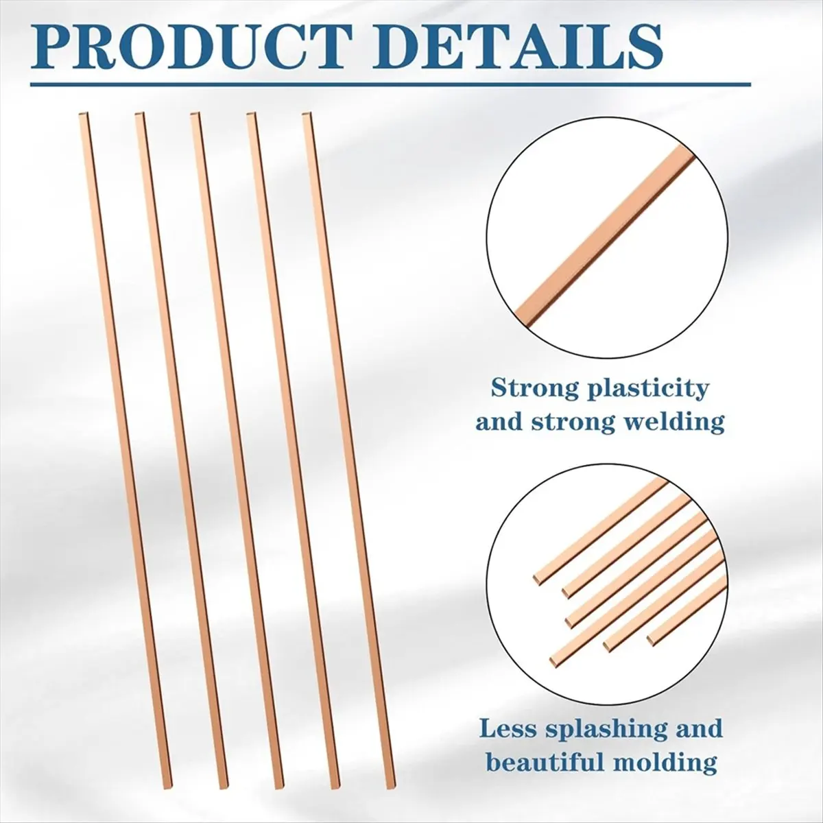 NEW 40 Sticks Brazing Rods Copper Brazing Alloys Flat Welding Rods Industry for Air Conditioning Refrigerator Cold Storage