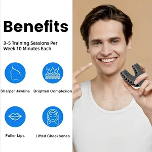 تمرين فك الوجه على شكل حرف U للرجال والنساء ، تنغيم الرقبة ، خط الفك ، تدريب عضلات الوجه ، مستويات المقاومة ، مخفض الذقن المزدوج ، جديد أعلى 10 مبيعات الفك المطاط الفم - No4