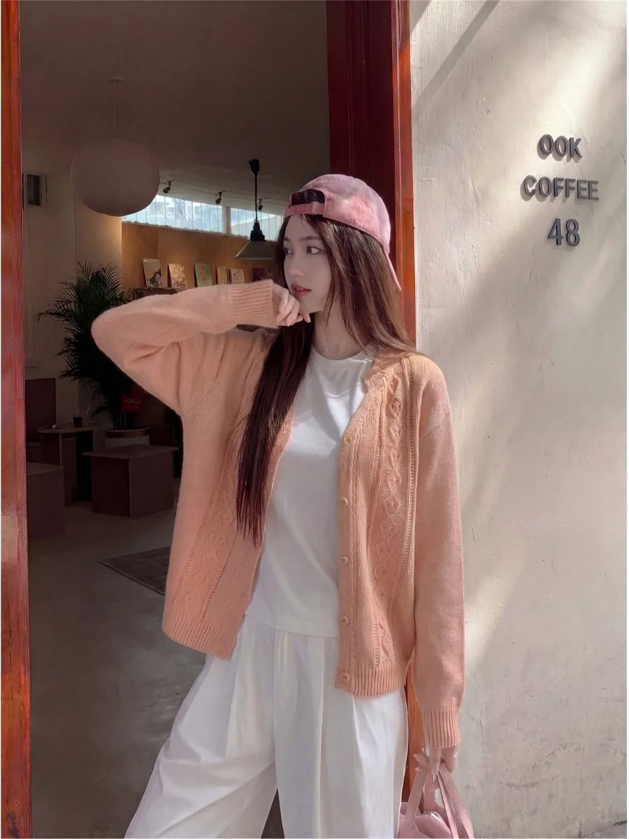 

Women's Open Front Knitted Long Sleeve Sweater Cardigan Hollow out Soft Casual Loose Style Spring 2026 New Fashion Trend