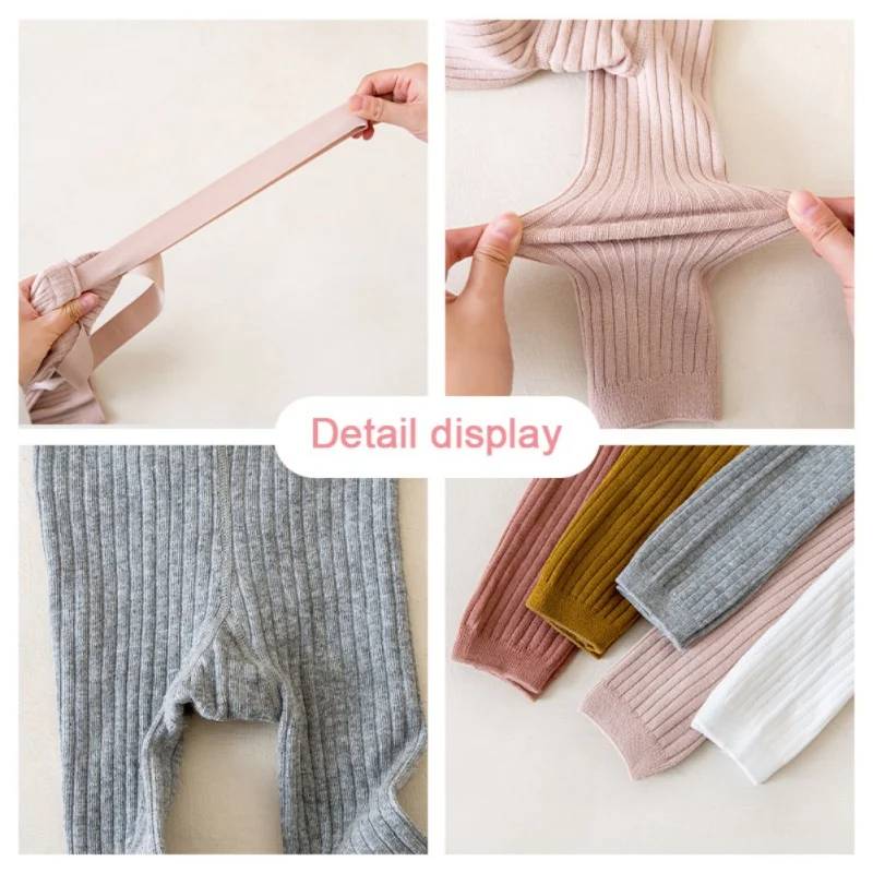 Baby Kids Suspender Pantyhose Spring Autumn Girl Boy Cute Solid Cotton High Waist Bandage Overall Leggings Infant Children Tight